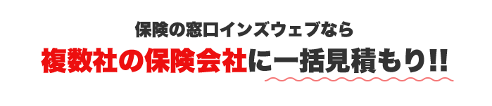 保険の窓口インズウェブなら最大20社の保険会社に一括見積もり